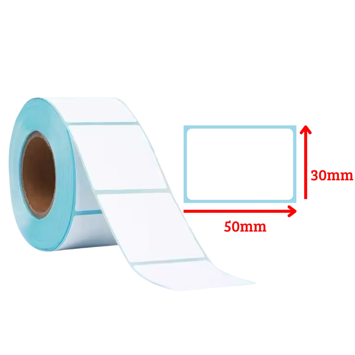 GENERICO - 5 Rollos Etiquetas Térmicas Autoadhesiva 50x30. 500 Unidades/Rollo
