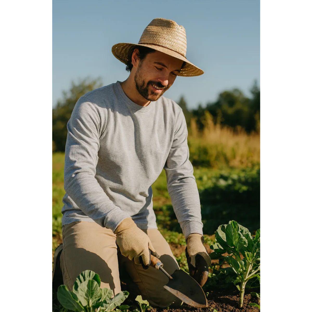 T-WORLD - Polera Algodón Cuello Redondo Manga Larga