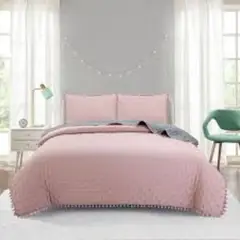 TODOHOGAR SANTIAGO DE CHILE - Cubrecamas Algodón con pom pom 2 plazas