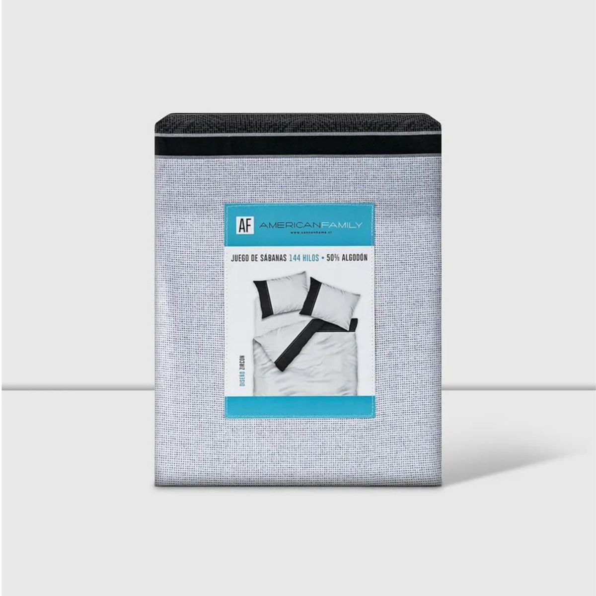 CANNON - Sabanas Cannon  AF 1 Plaza 144 Hilos Zircon Negro