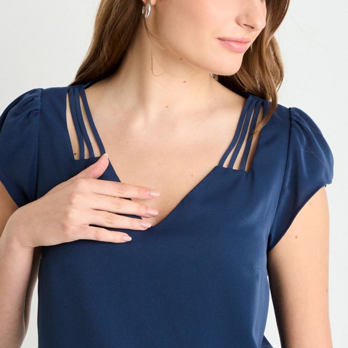 IO - Blusa Lisa Mujer Azul Io