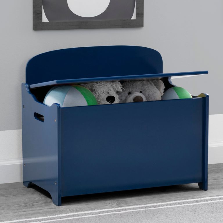 Baul infantil de juguetes liso Azul