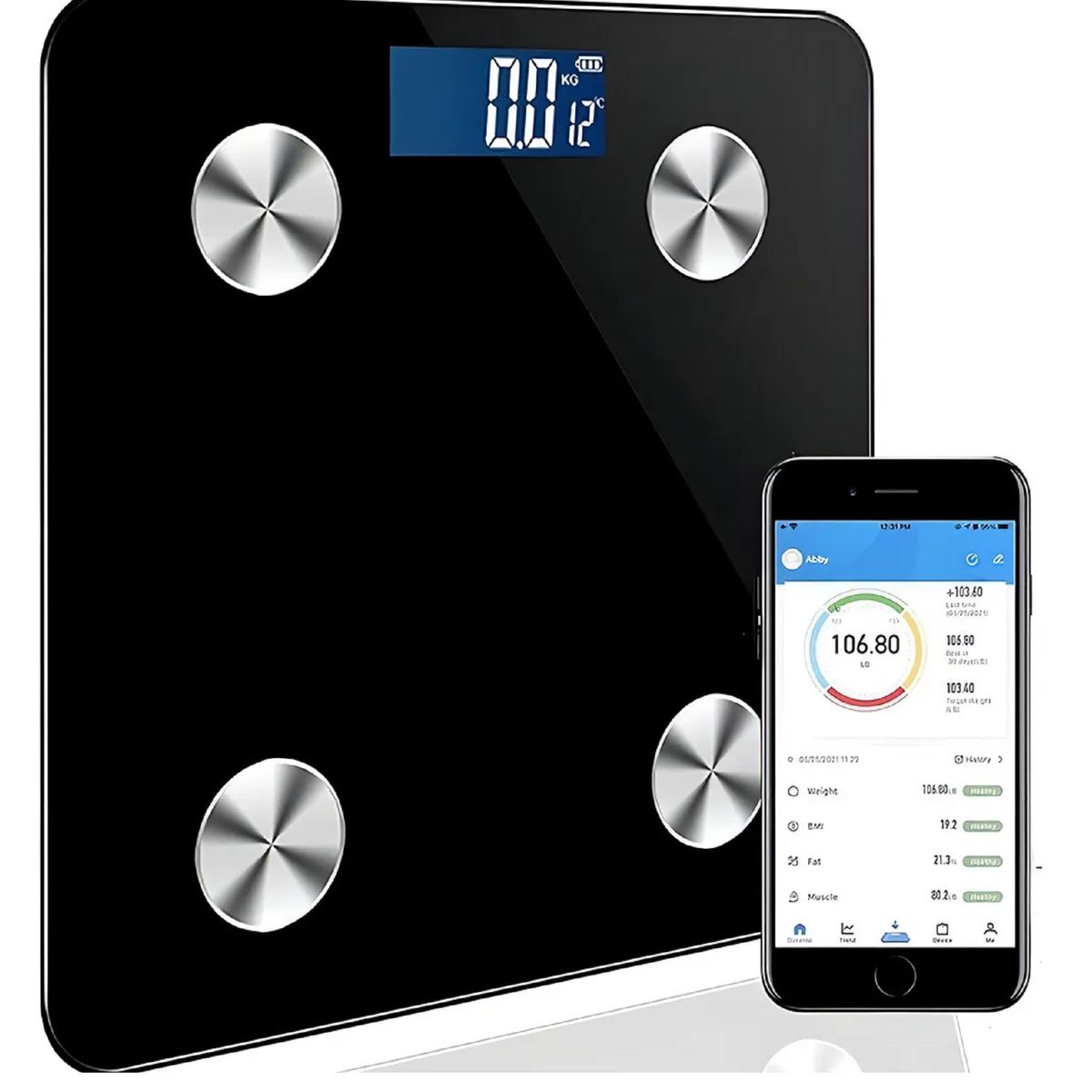 GENERICO - Báscula Bluetooth Inteligente Para Medir Grasa Corporal