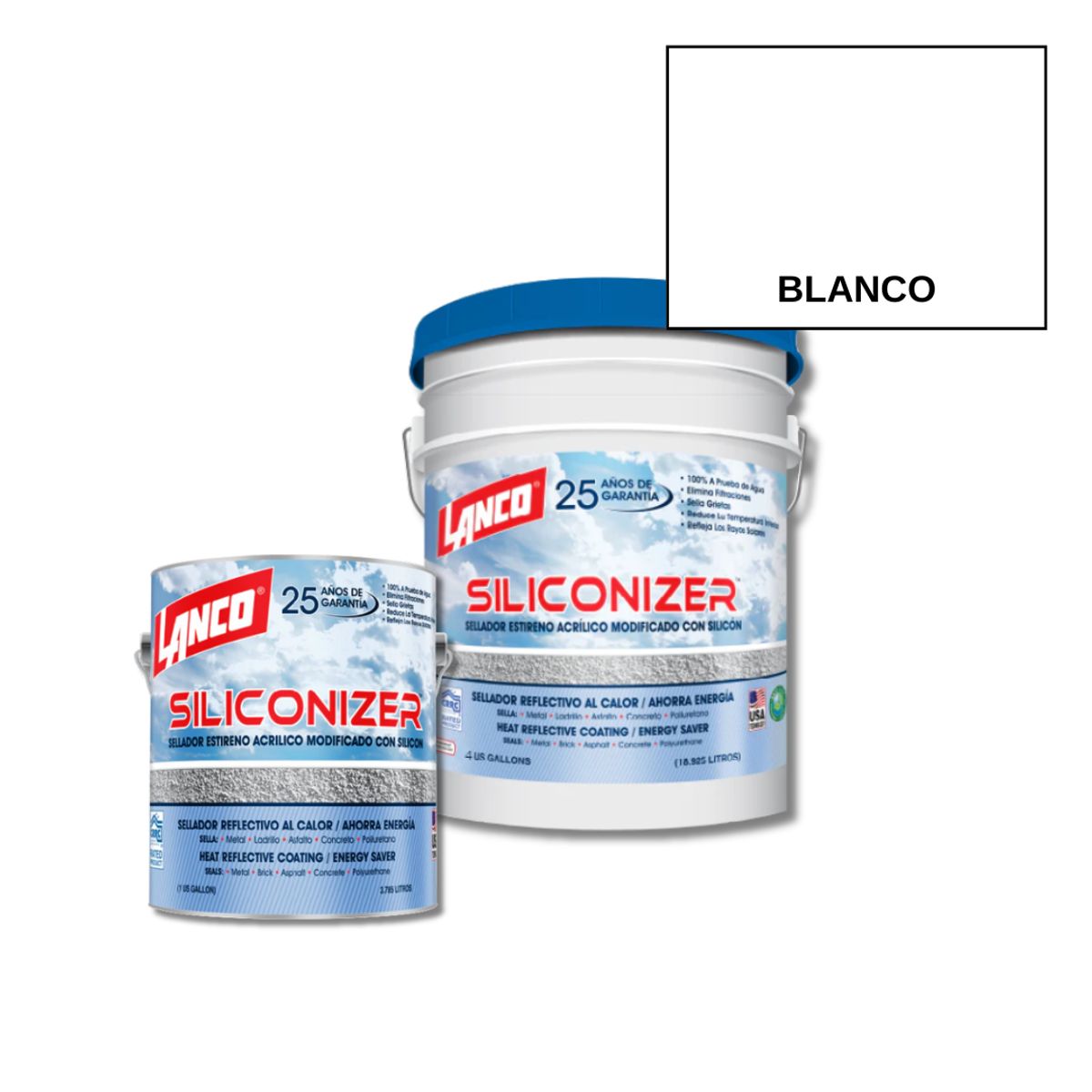 LANCO - Lanco Sellador De Techos Siliconizer Blanco 1gl