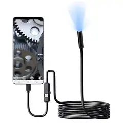 GENERICO - Camara Endoscopica Tipo C, micro y Usb 7 mm 5 metros