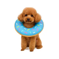 GENERICO - Collar Dona Para Mascotas Anti-lamido Talla L - Celeste - L