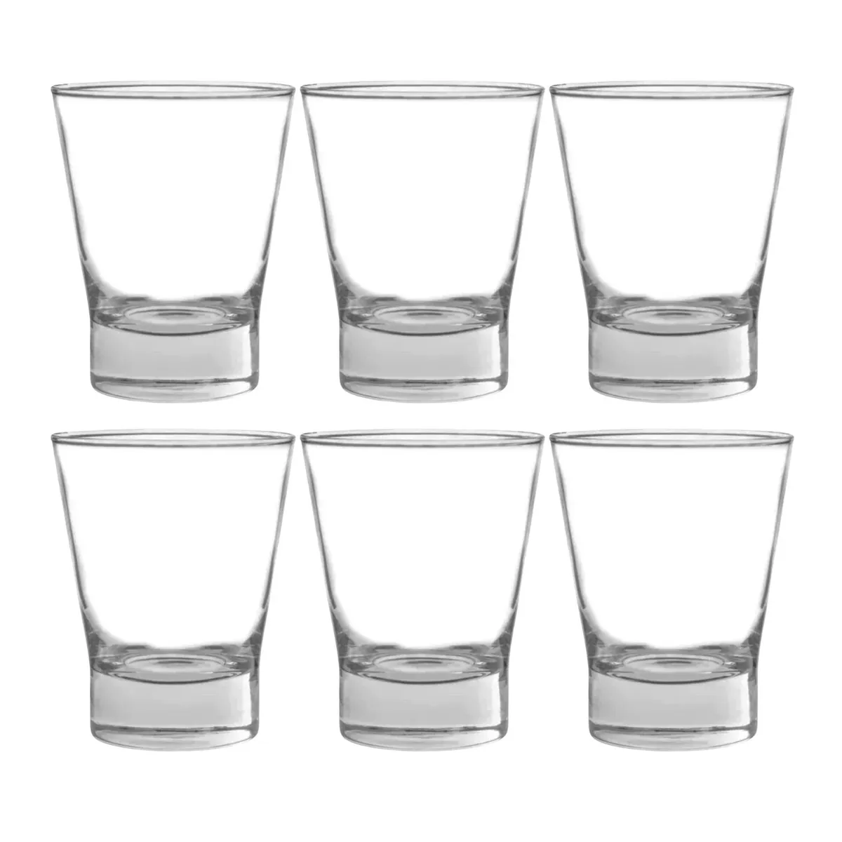 CRISTAR - Set 6 Vasos Bajos Vidrio Cristal 347cc London Rocks