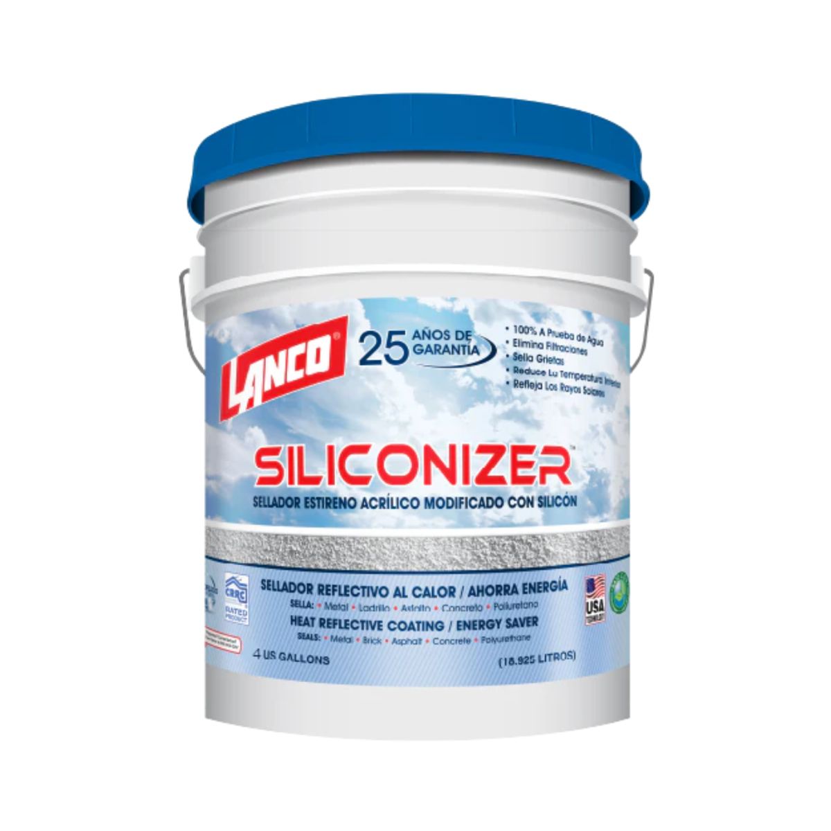 LANCO - Lanco Sellador De Techos Siliconizer Gris 4gl