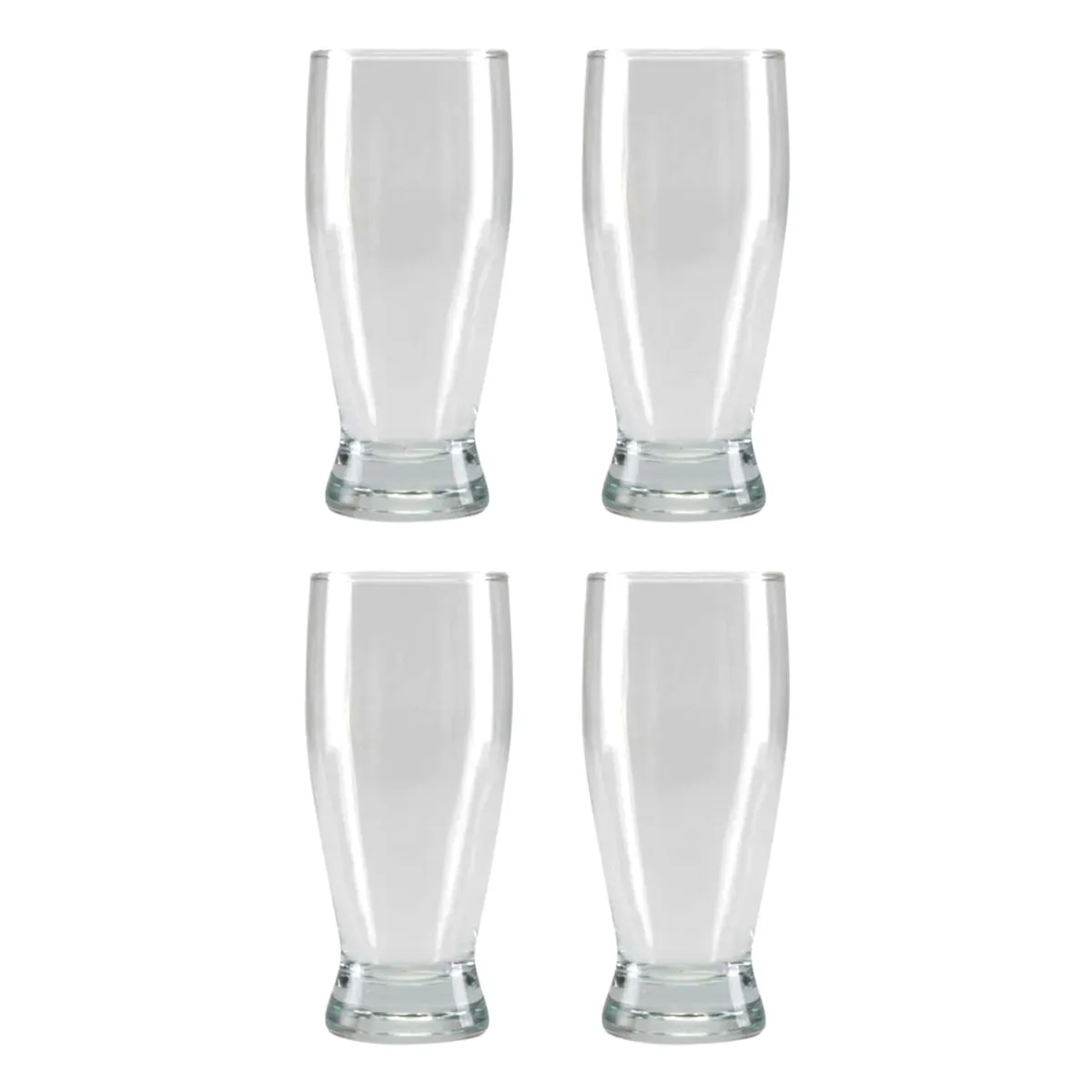 ALLEGRA - Pack 4 Vasos Cerveceros Vidrio Modelo Amberes 560mL