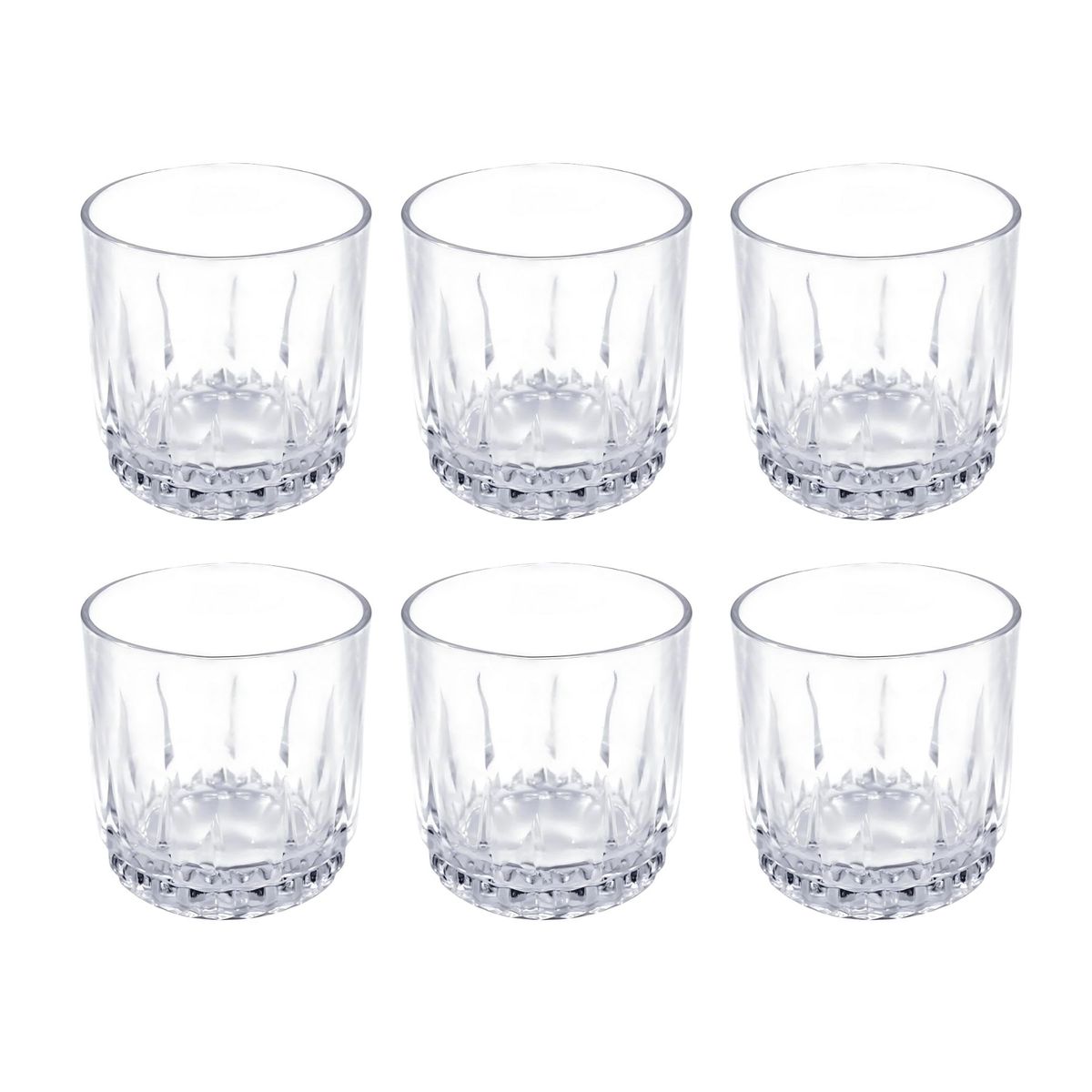 CRISTAR - Set 6 Vasos Bajos Whisky Cristar Prisma Rocks 306mL