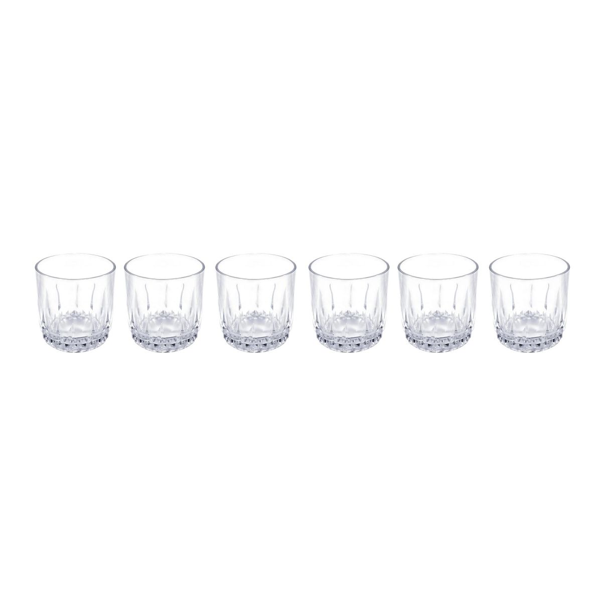 CRISTAR - Set 6 Vasos Bajos Whisky Cristar Prisma Rocks 306mL