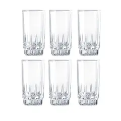 CRISTAR - Set 6 Vasos Altos Whisky Prisma Rocks 335mL