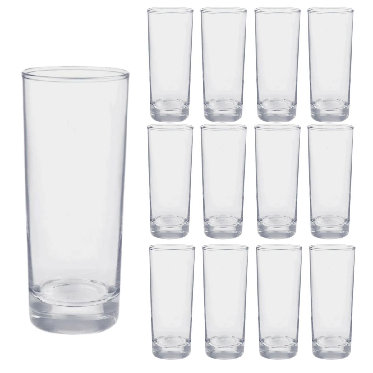 CRISTAR - Set 12 Vasos Lexington Altos 334mL Cristar Elegante Vidrio