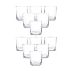 CRISTAR - Set 12 Vasos Lexington Bajos 311mL Elegante Vidrio