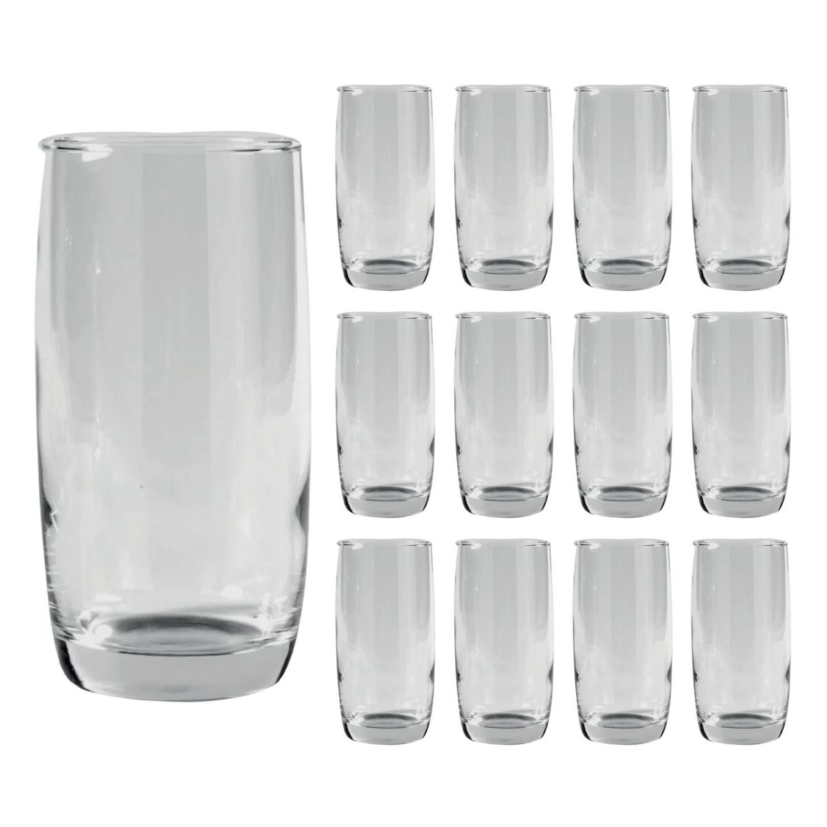 CRISTAR - Set 12 Vasos Monterrey Transparente Largos Cristar 445 Ml