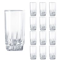 Set 12 Vasos Altos Whisky Prisma Rocks 335mL