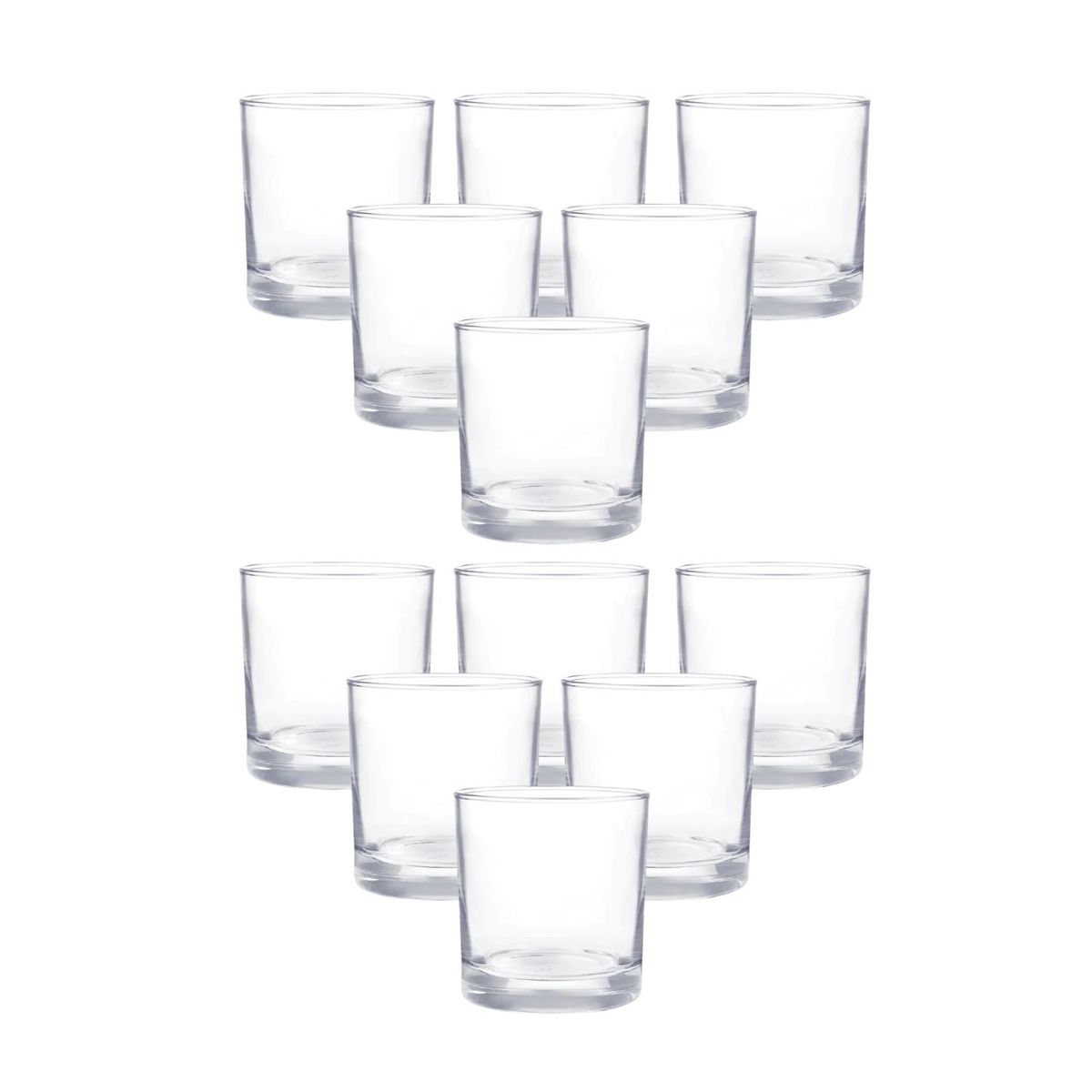 CRISTAR - Set 12 Vasos Lexington Bajos 311mL Cristar Elegante Vidrio