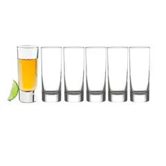 CRISTAR - Set 6 Vasos Trago Corto Lexington de 74mL Tequila Tragos
