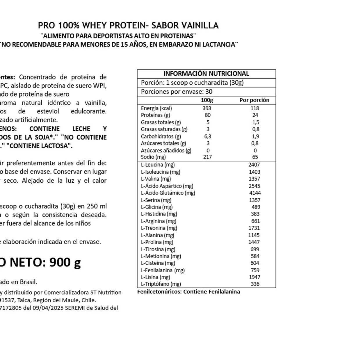 STRONG - PRO 100% WHEY 900GR - STRONG