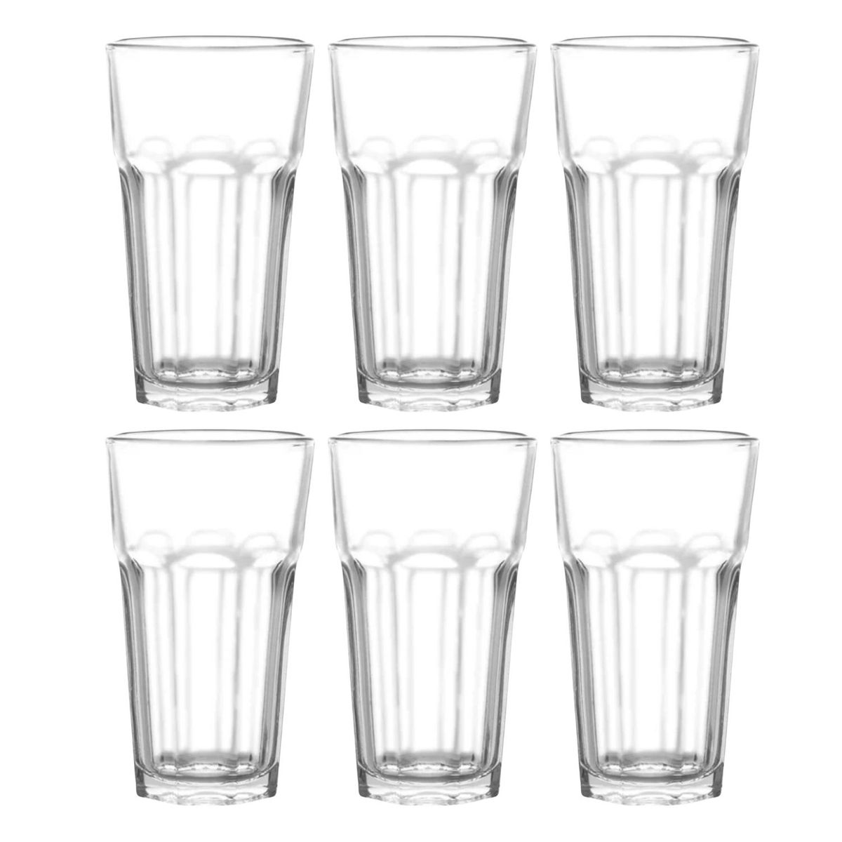 CRISTAR - Set 6 Vasos Cooler Modelo Lisboa Tragos 468mL Tragos Agua