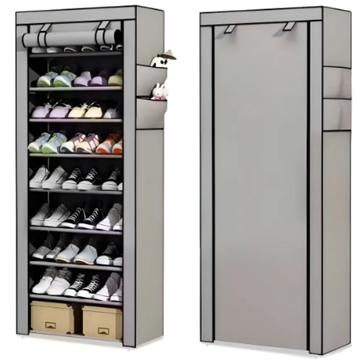 Zapatero Vertical Armario Estante Organizador 10 Niveles Color Gris, marca GENERICO - Foto Principal