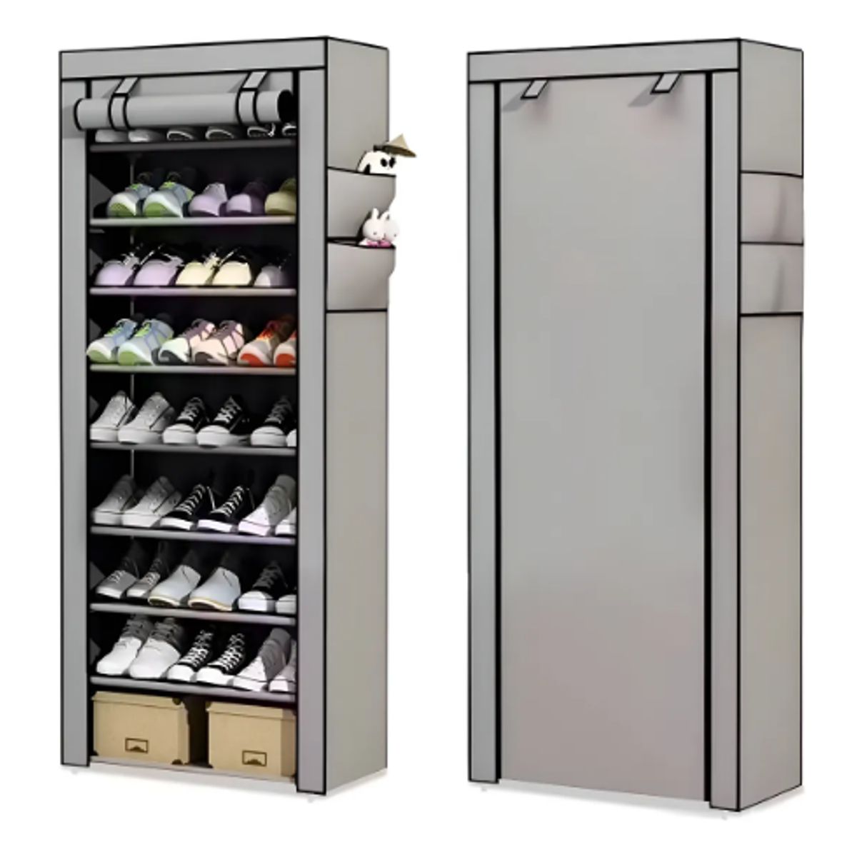 Zapatero Vertical Armario Estante Organizador 10 Niveles Color Gris, marca GENERICO - Foto Principal