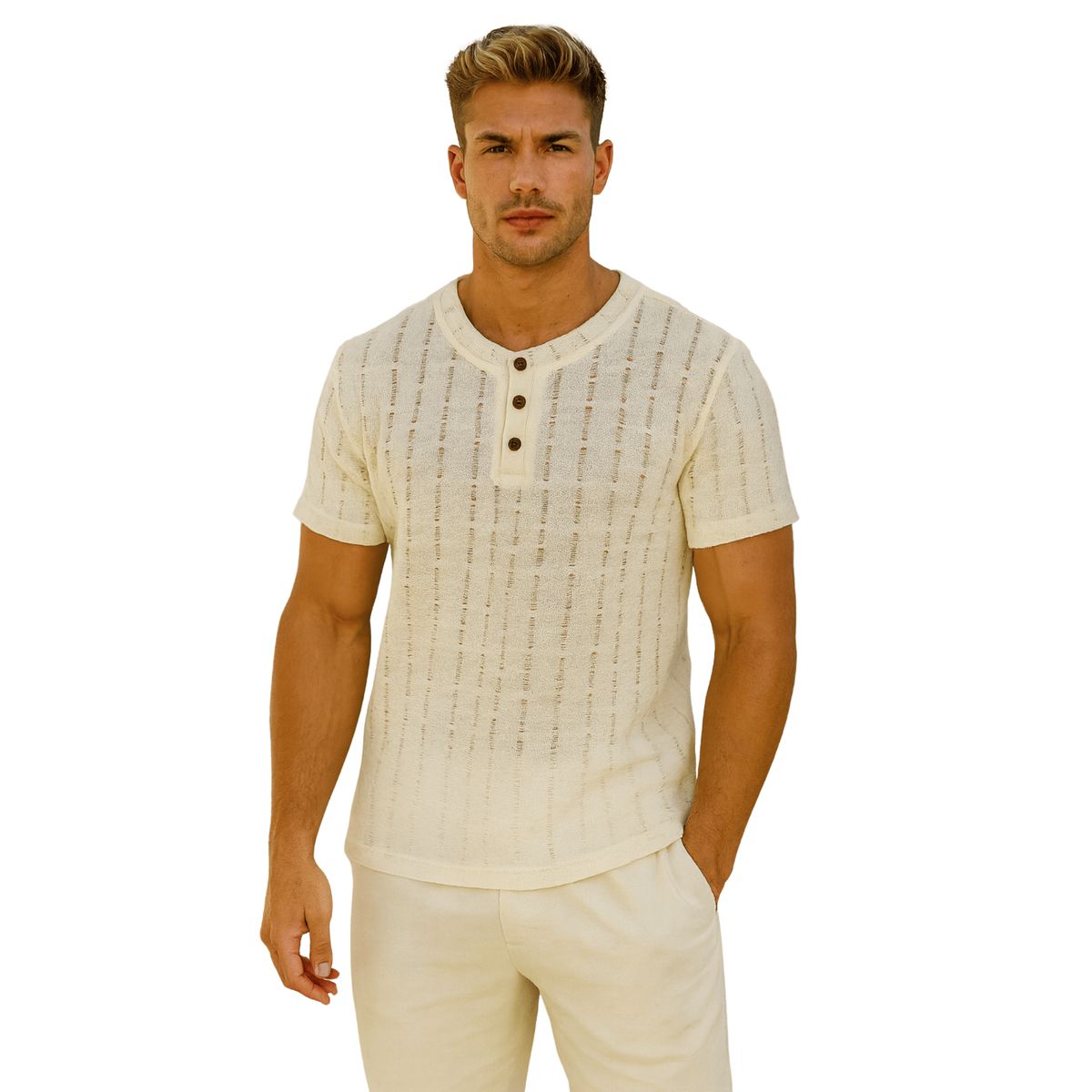 D'JOE - Polera Tejida Verano Hombre JC