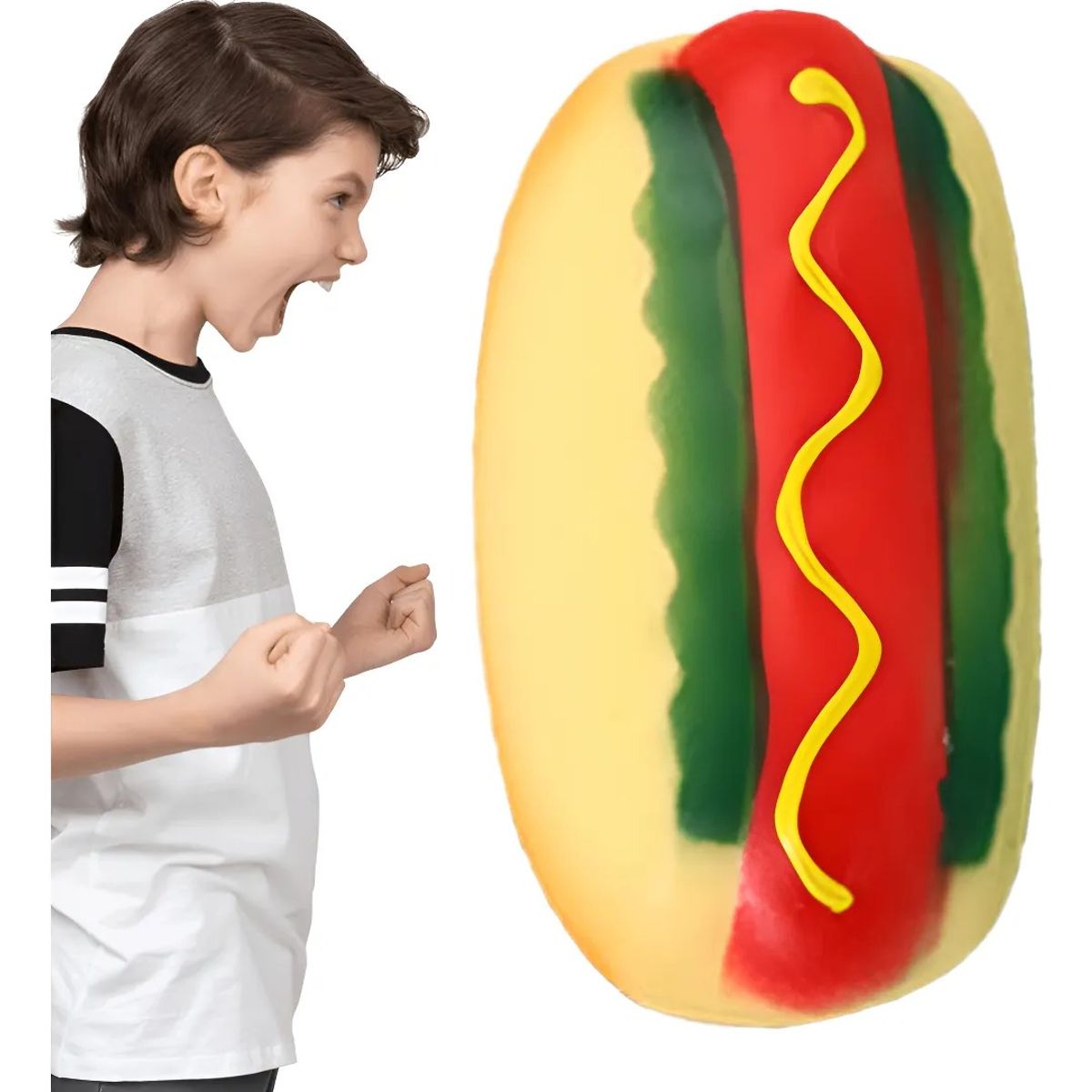 GENERICO - Squishy Hot Dog Esponjoso Completo - Ultrasuave