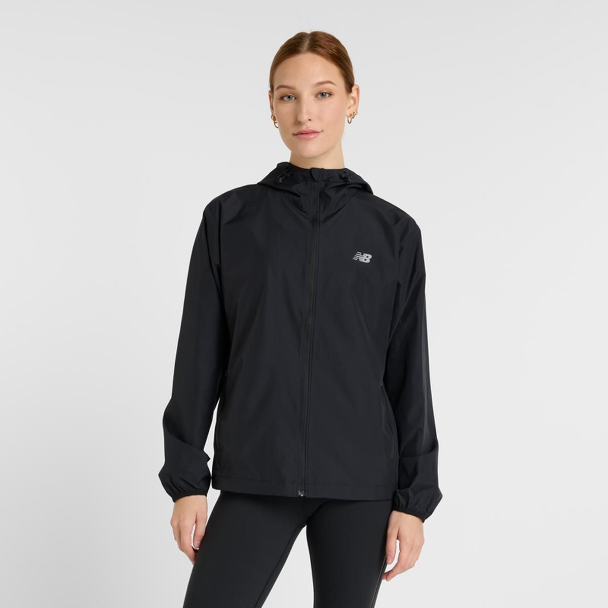 NEW BALANCE - Cortavientos Running Mujer New Balance Hooded Negro