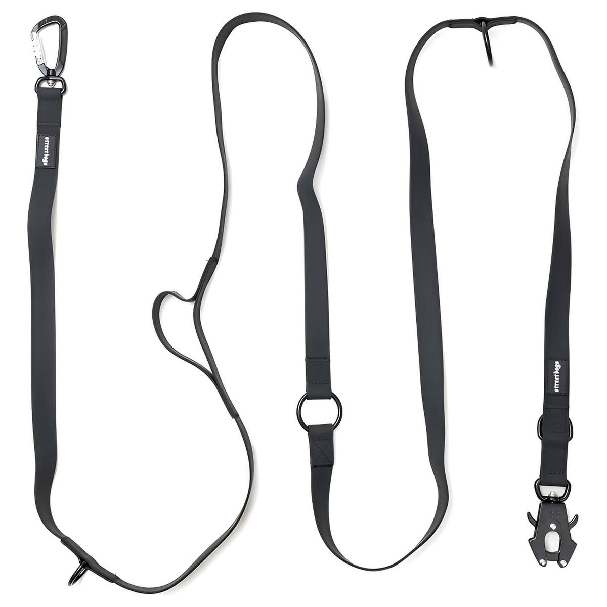 STREET DOGS - Street Dogs Correa Multienganche Para Perros 3m Pvc Negro