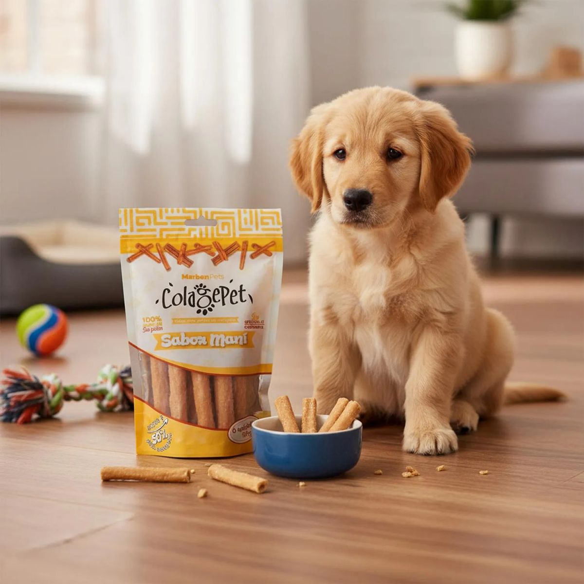 GENERICO - Colagepet Snack Para Perros 100% Natural Talla S Sabor Maní