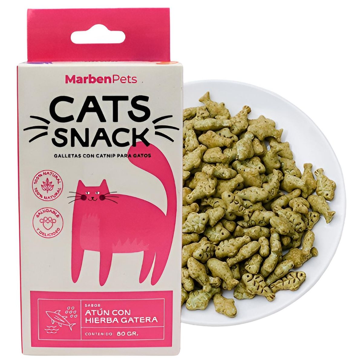 MARBEN PETS - X2 Cats Snack Galletas Con Catnip Para Gatos