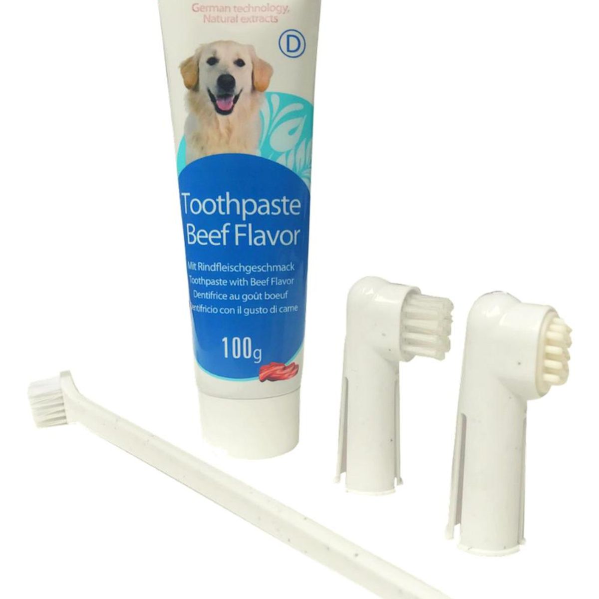 BIOLINE - Bioline Set De Higiene Dental Con Cepillo Para Mascota Perro Carne
