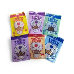 MARBEN PETS - Pack X6 Snack Premium Seco Tasty Farm Para Perros 100g C/u