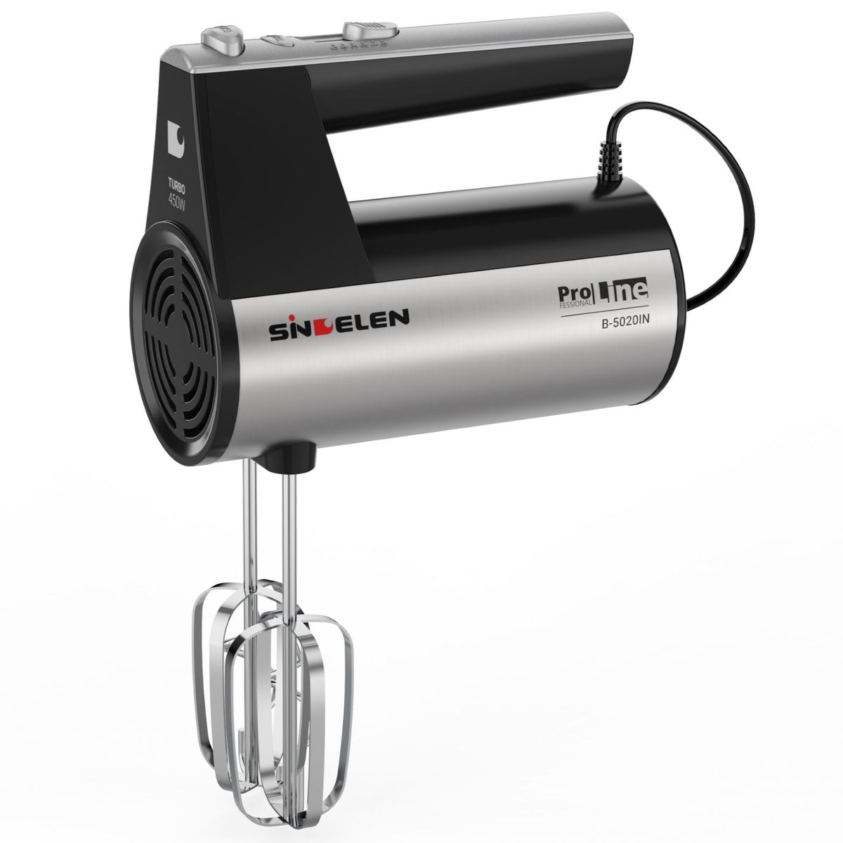 SINDELEN - Batidora Manual 450 watts 5 velocidades + Turbo B-5020IN