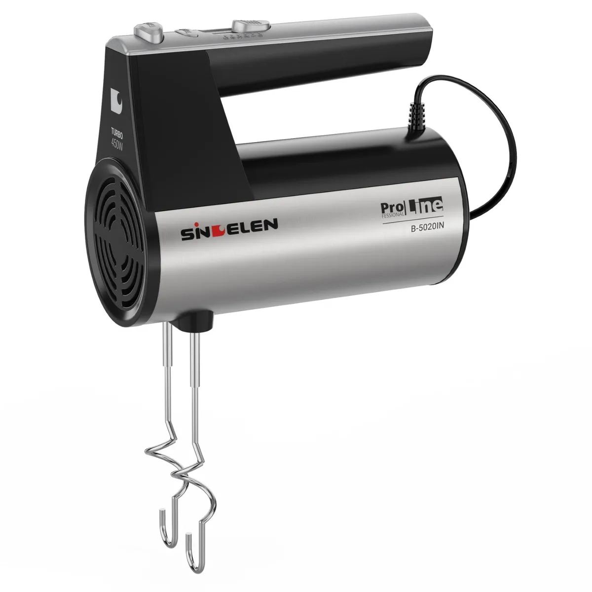 SINDELEN - Batidora Manual 450 watts 5 velocidades + Turbo B-5020IN