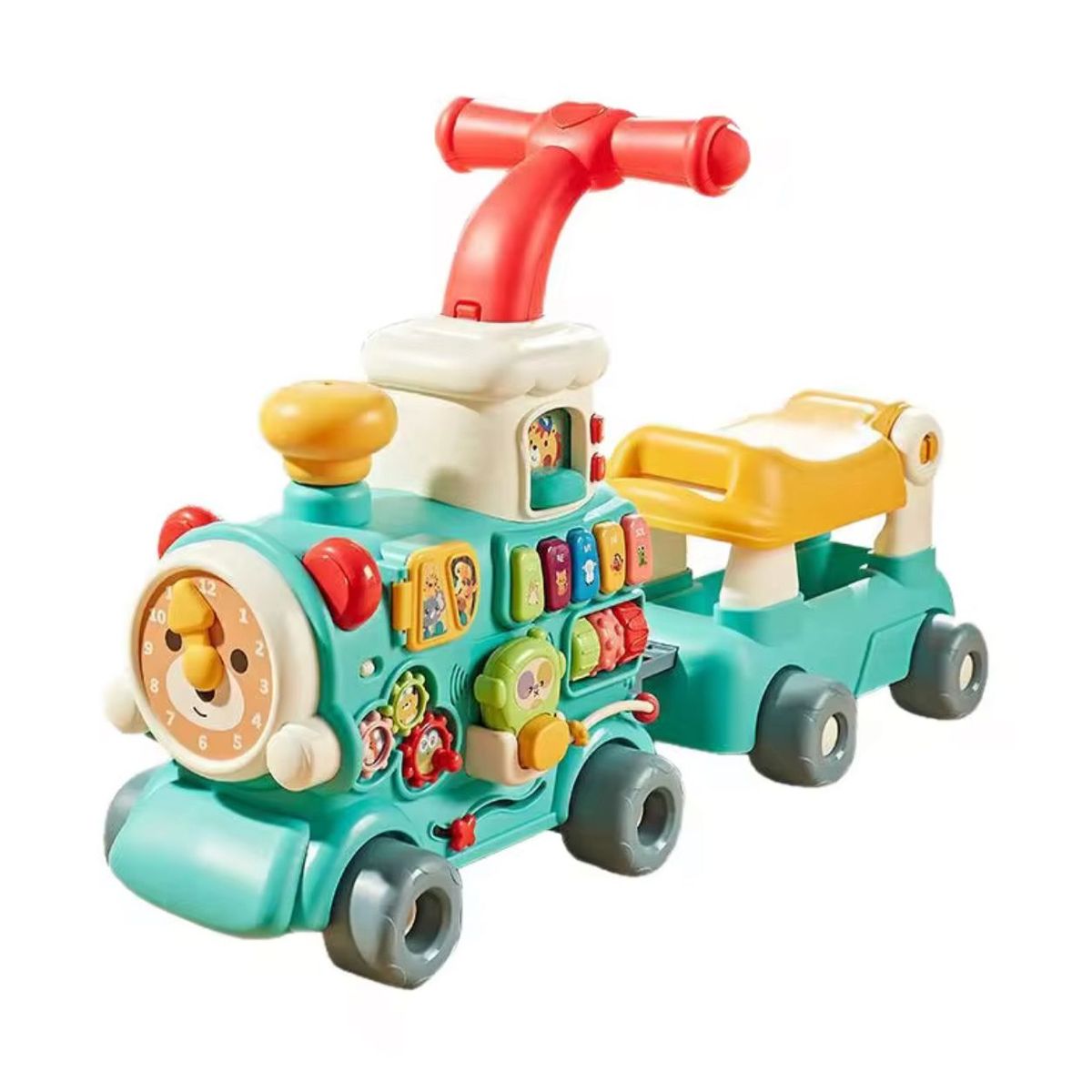 GENERICO - Caminadora Tren Bebé Corre Pasillo 5 en 1 Musical Verde