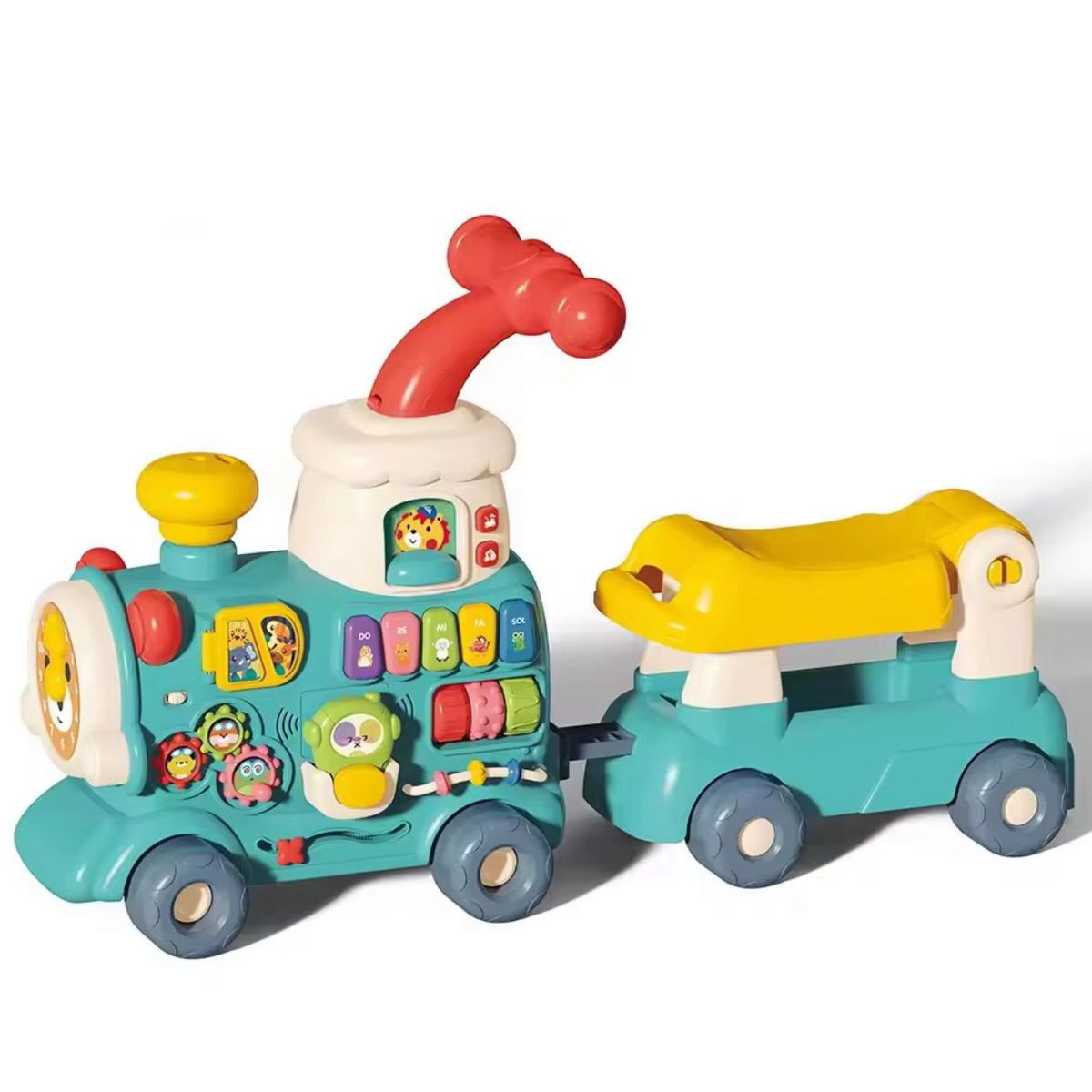 GENERICO - Caminadora Tren Bebé Corre Pasillo 5 en 1 Musical Verde