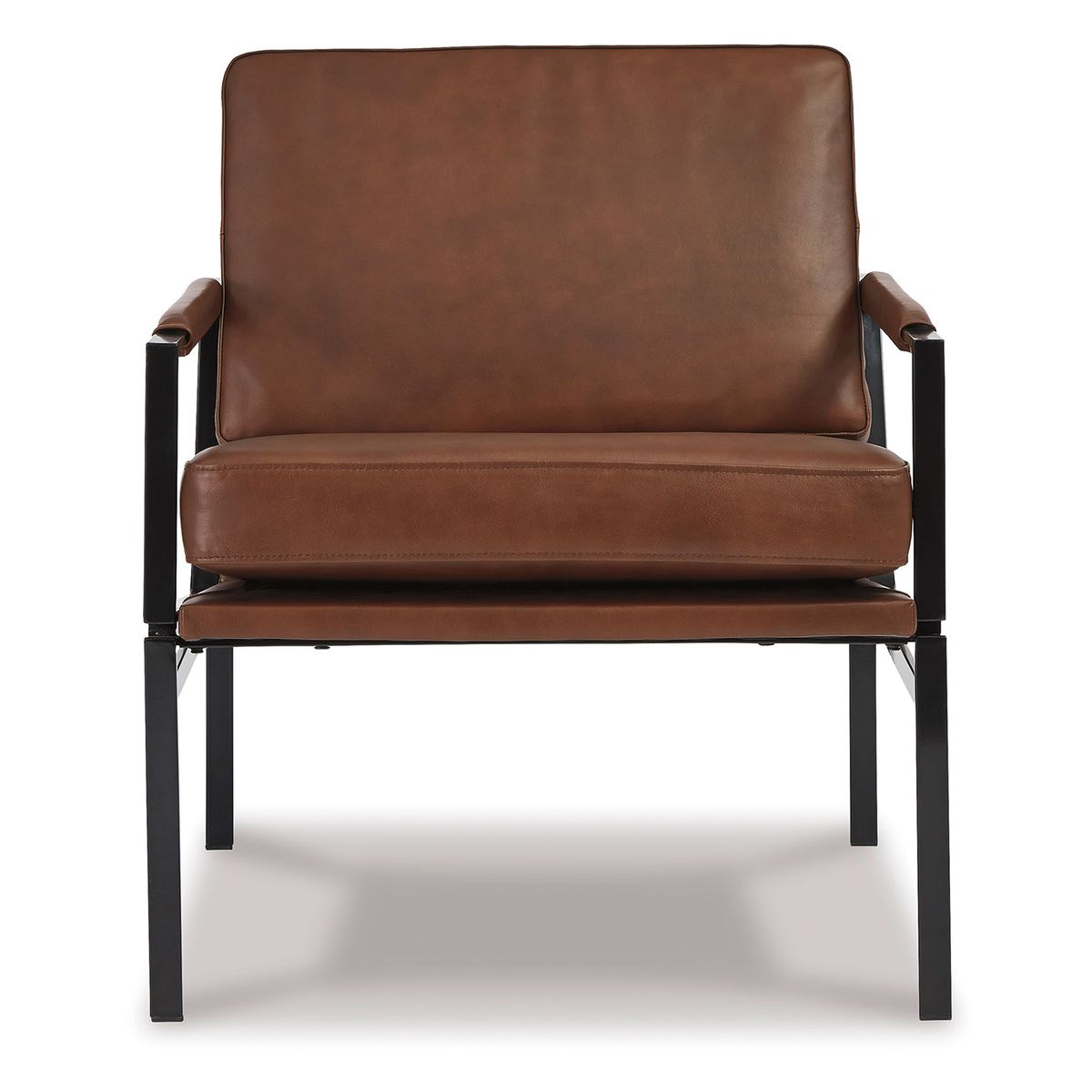 ASHLEY - Sitial cuero Puckman brownsilver finish