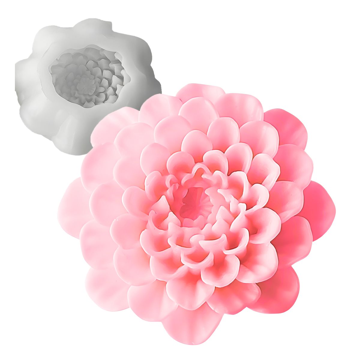 GENERICO - 3 Moldes Silicona Flores 3d Aromaterapia Velas 8,4 X 8,2 Cm