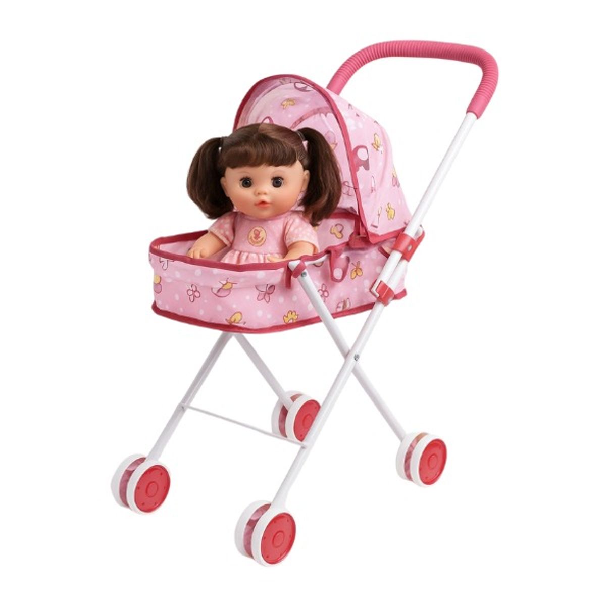 GENERICO - Coche Cuna Metalico De Juguete Con Muñeca