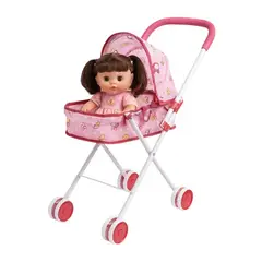 GENERICO - Coche Cuna Metalico De Juguete Con Muñeca