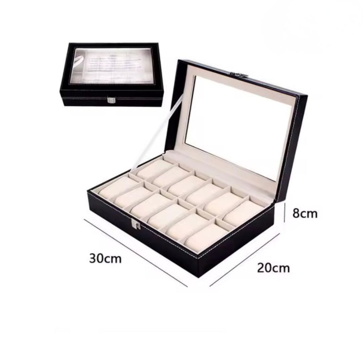 GENERICO - Caja Organizadora para 12 Relojes Elegancia y Protección