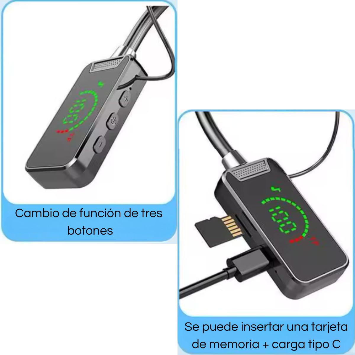 GENERICO - Audífonos Deportivos Anticaída Bluetooth Pantalla Led