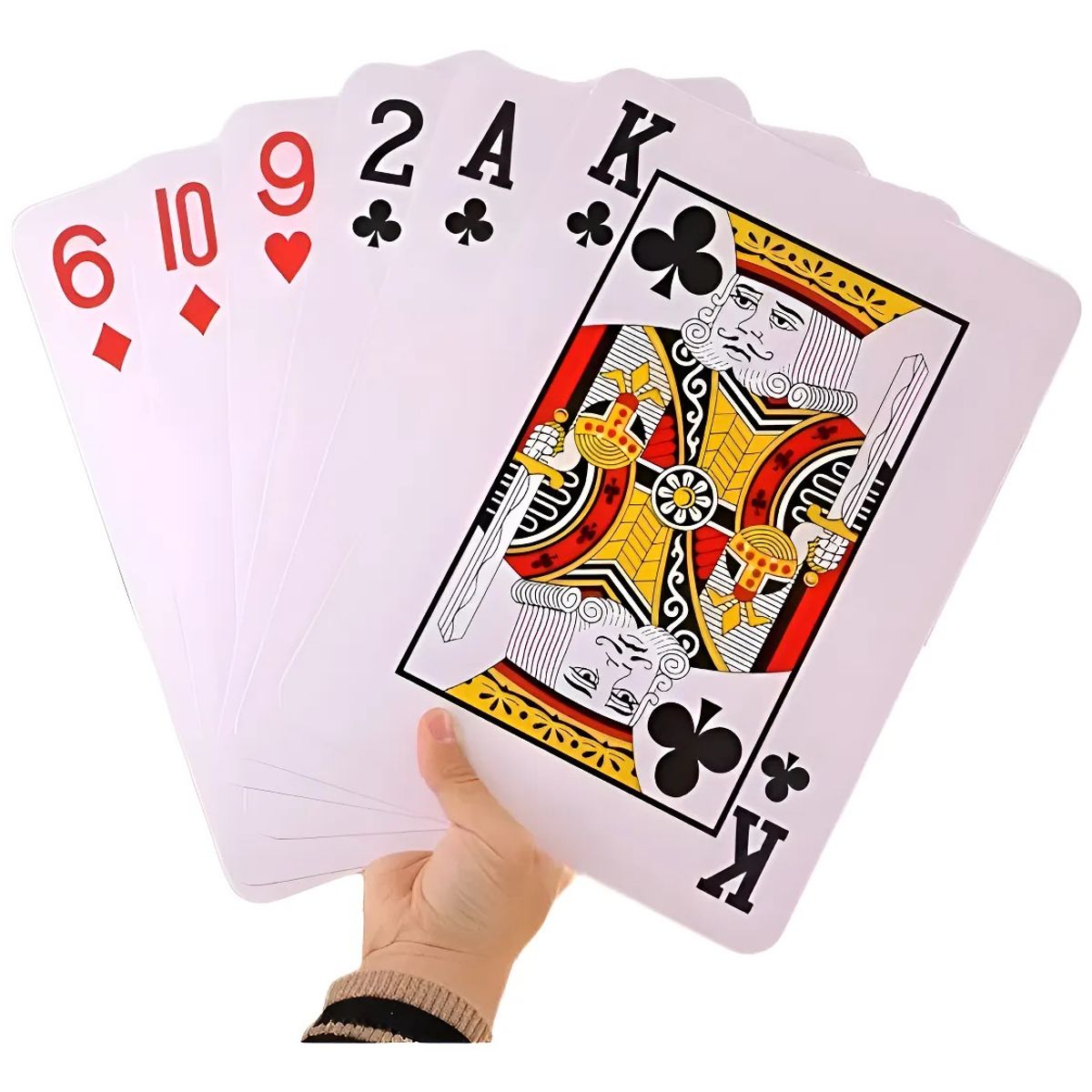 GENERICO - Mazo De Naipe Gigante Ingles Tamaño De 24x17cms Carta