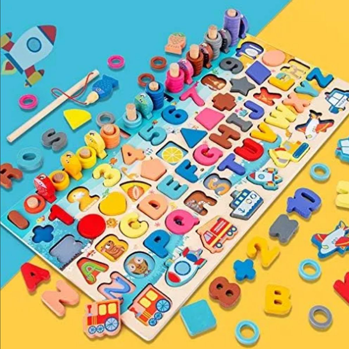 GENERICO - Juego De Mesa Educativo Tablero Montessori Didáctico Figuras