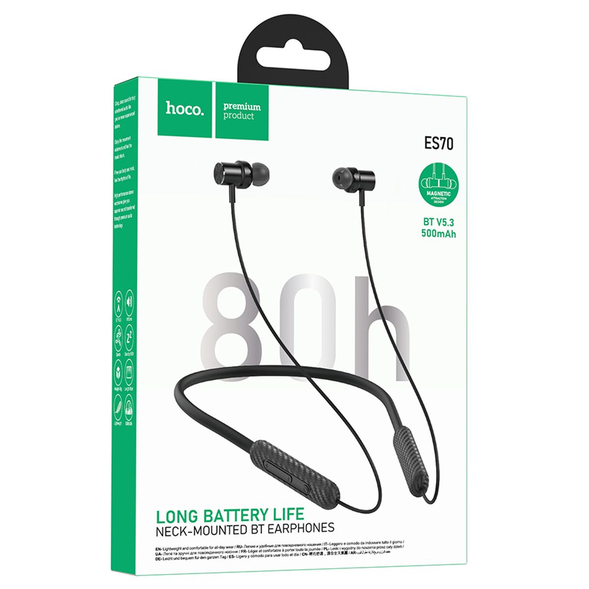 HOCO - Audifonos Bluetooth Deportivo negros