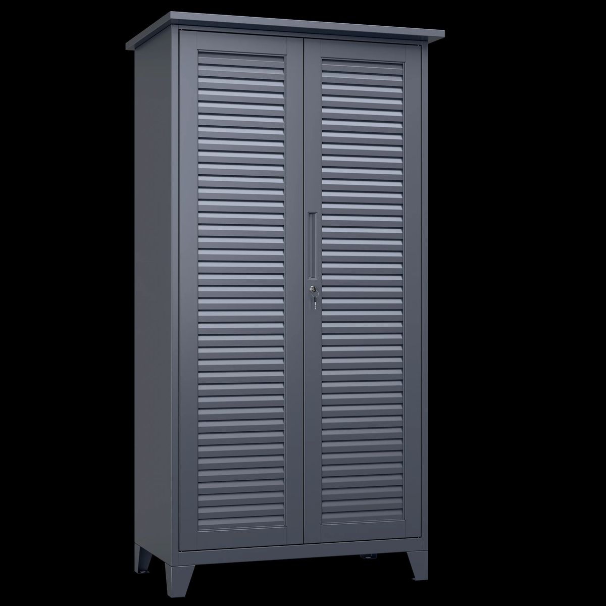 GENERICO - Gabinete exterior 6 separaciones, barra y tablero para colgar 185x90x50 cm - OCC-8