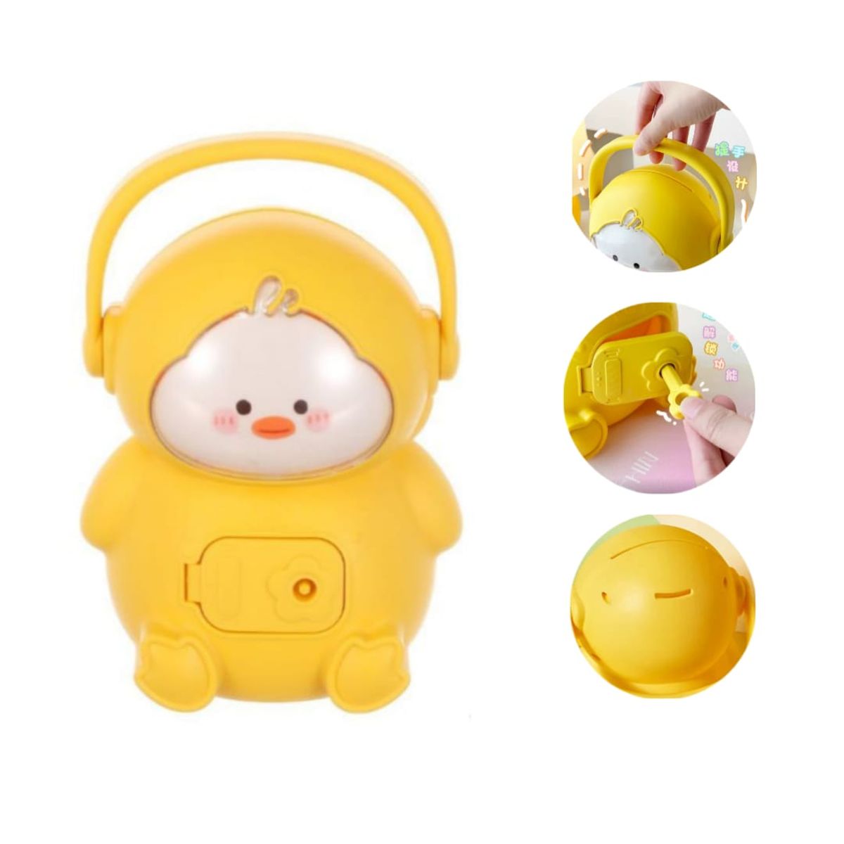 HOMEY - Alcancia de Pollito Astronauta Decorativa infanfil