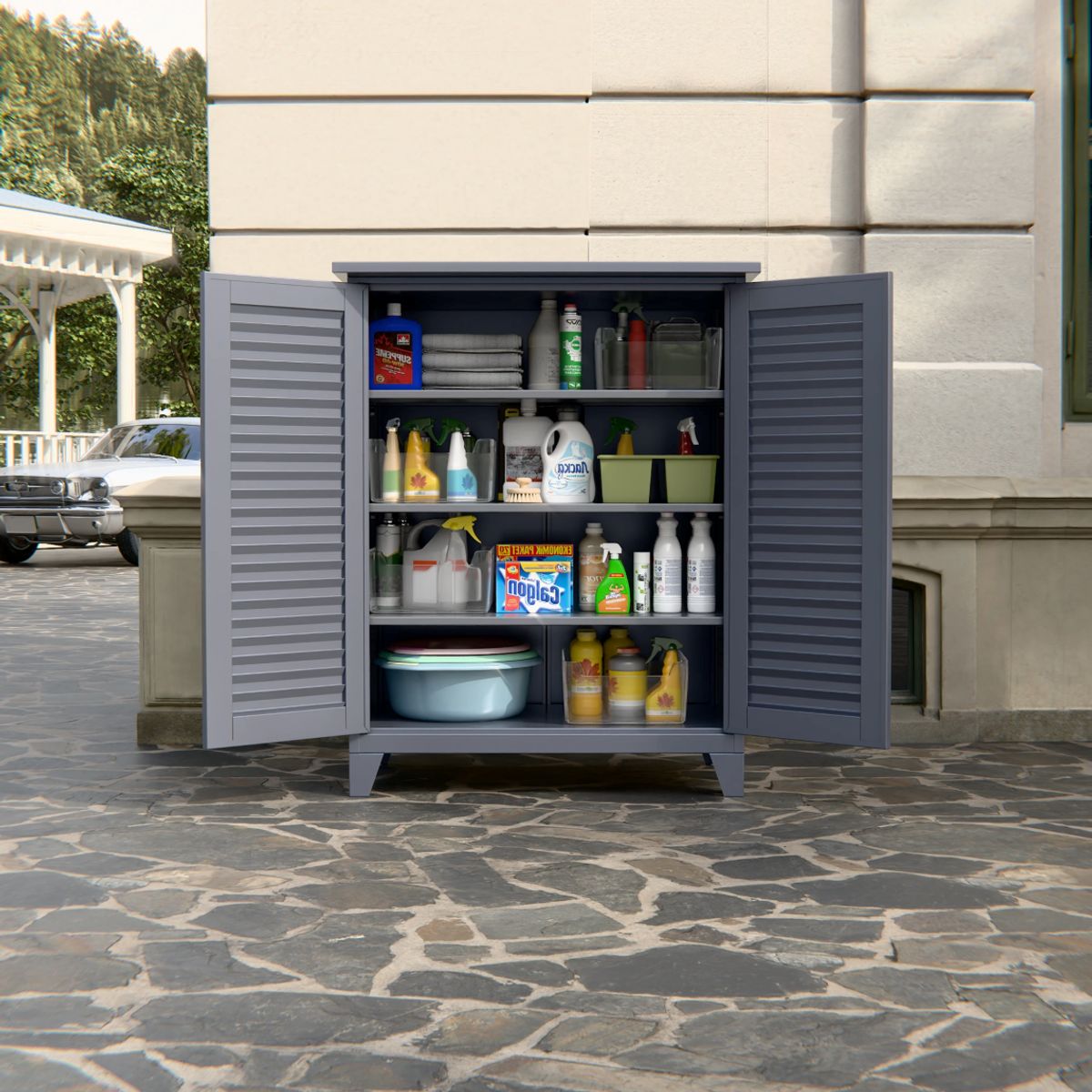 GENERICO - Gabinete exterior bajo 4 separaciones 120x90x50 cm - Mod OCC-10